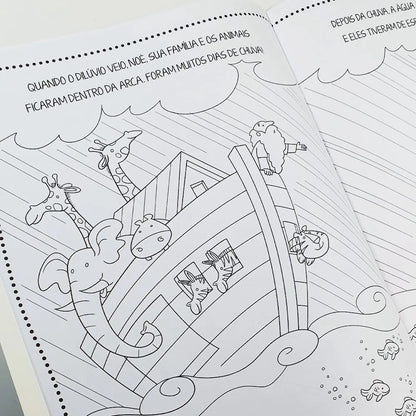 Livro com Aquarela - A Arca de Noé