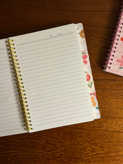 Cuaderno floral amarillo | Espiral