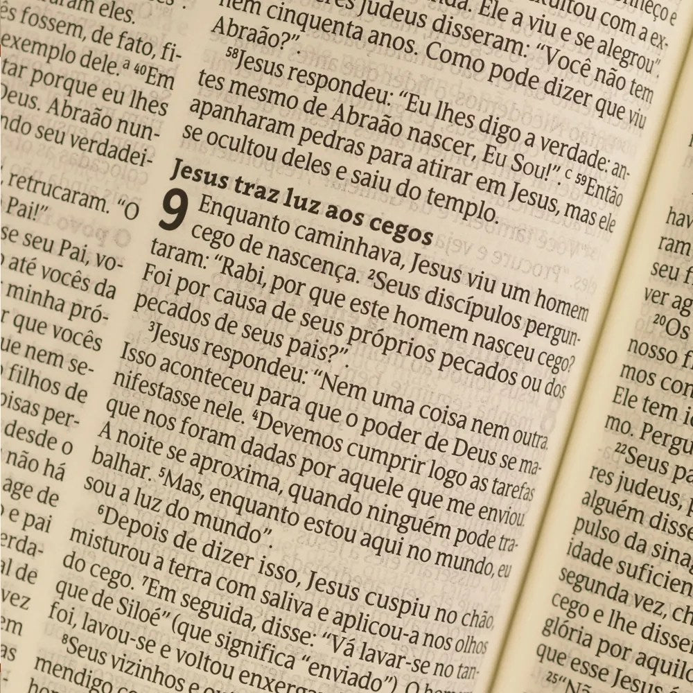Bíblia Slim Filament | NVT | Letra Grande | Capa Couro Sintético Marrom