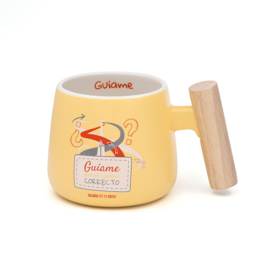 Taza Guiame | Mango de madera | Cerámica | Colección Dirección
