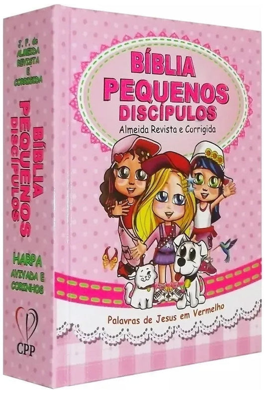Bíblia Pequenos Discípulos | ARC | Letra grande | Capa Dura Feminina