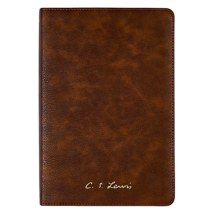 Bíblia C. S. Lewis | NVI | Couro-Soft Marrom | Leitura Perfeita