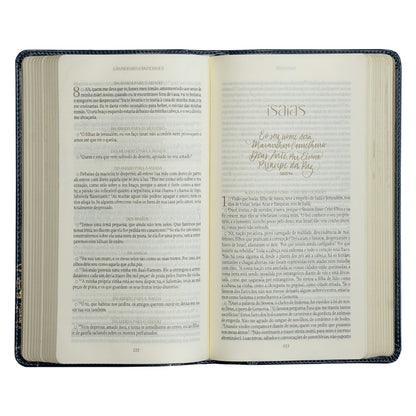 Bíblia The Purpose Book | A21 | Capa Couro Soft Azul Reino