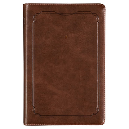Bíblia The Purpose Book | A21 | Capa Couro Soft Marrom Cruz