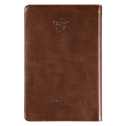 Bíblia The Purpose Book | A21 | Capa Couro Soft Marrom Cruz