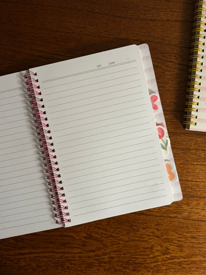 Cuaderno Floral rojo | Espiral