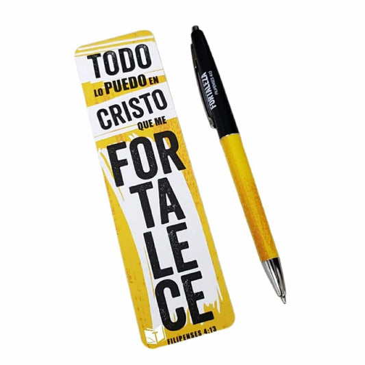 Pack bolígrafo con marcador de libro. Todo lo puedo