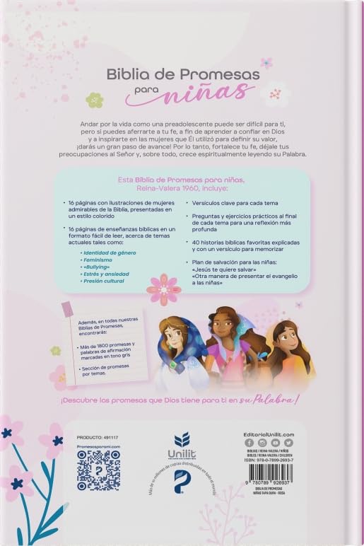 Biblia de Promesas para Niñas | NTV | Tapa dura | Historias bíblicas