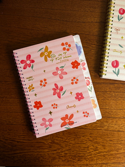 Cuaderno Floral rojo | Espiral