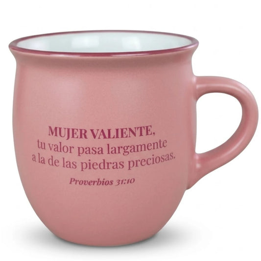 Taza Victoria | “Mujer virtuosa” | Proverbios 31:10 | Cerámica