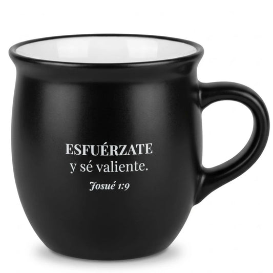 Taza Victoria | “Esfuérzate y sé valiente” | Josué 1:9 | Cerámica