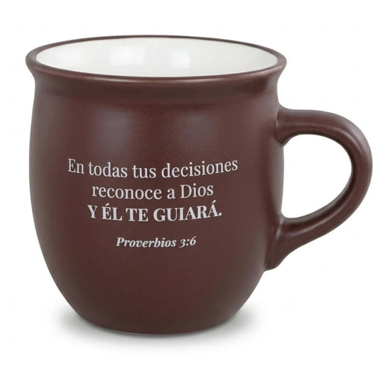 Taza Victoria | “Él te guiará” | Proverbios 3:6 | Cerámica