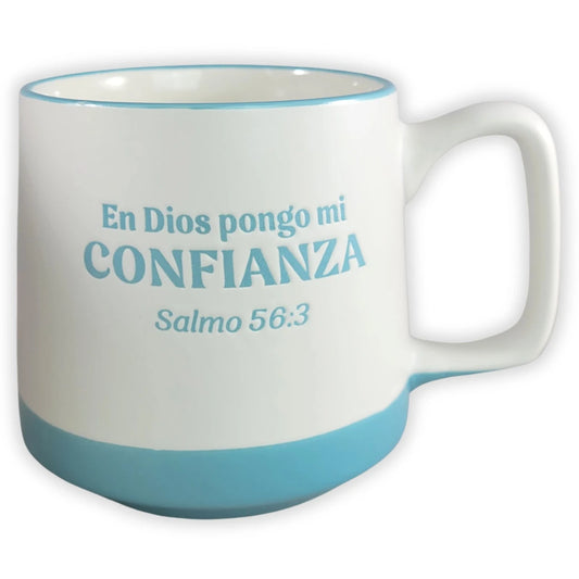 Taza Hosanna | “Confianza” | Salmos 56:3 | Cerámica | 591 ml