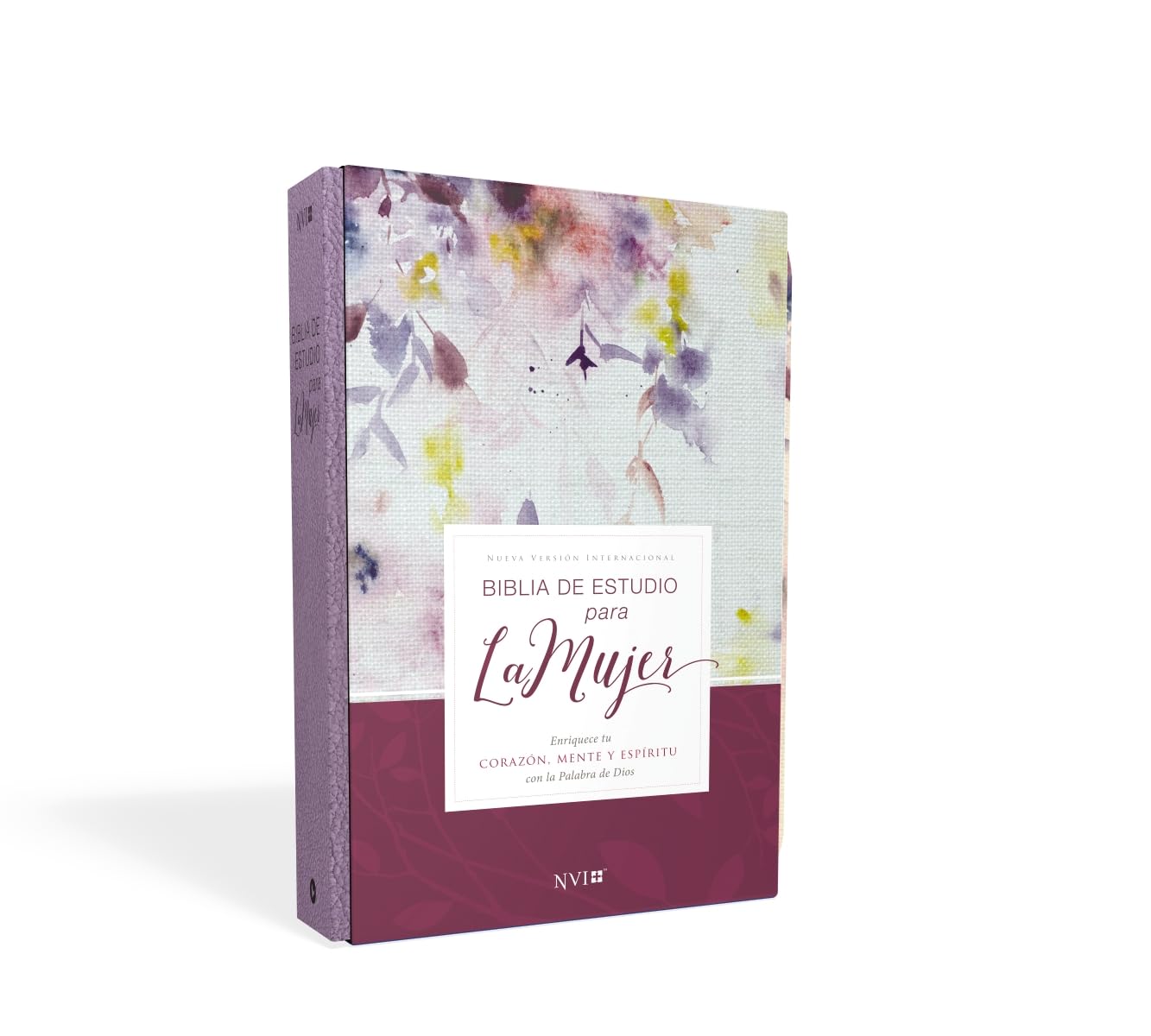 Biblia de Estudio para la Mujer | NVI | Leathersoft y tela lila | Comfort Print