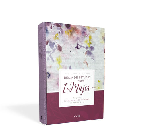 Biblia de Estudio para la Mujer | NVI | Leathersoft y tela lila | Comfort Print