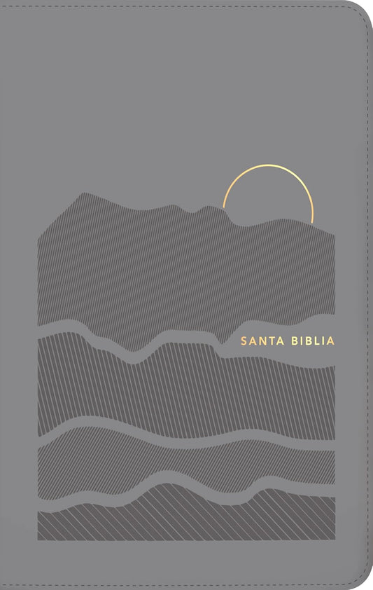 Biblia ultrafina | NTV | Letra grande | Zíper | Filament | SentiPiel gris | Letra roja