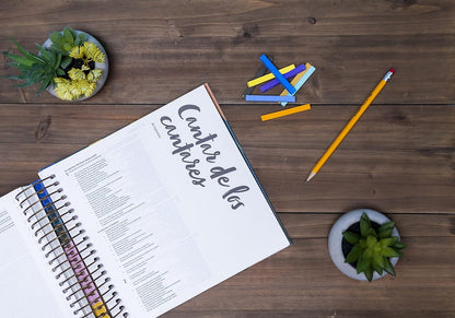 Biblia para ilustrar | Reina Valera 1960 | Símil piel floral | Margen creativo | Espiral metálico