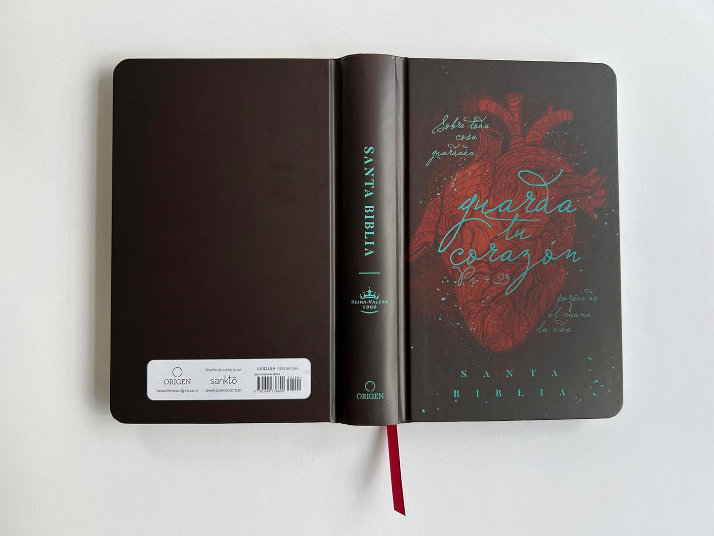 Biblia Reina Valera 1960  |  Letra grande | tapa dura |  Tamaño manual corazón