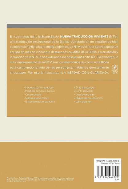 Santa Biblia NTV – Edición Manual con Letra Gigante