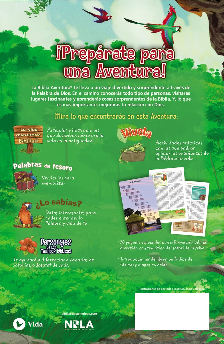 Biblia Aventura | NBLA | Interior a color | Leathersoft azul | Con cierre