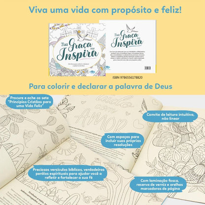 Livro para Colorir: Tua graça me inspira