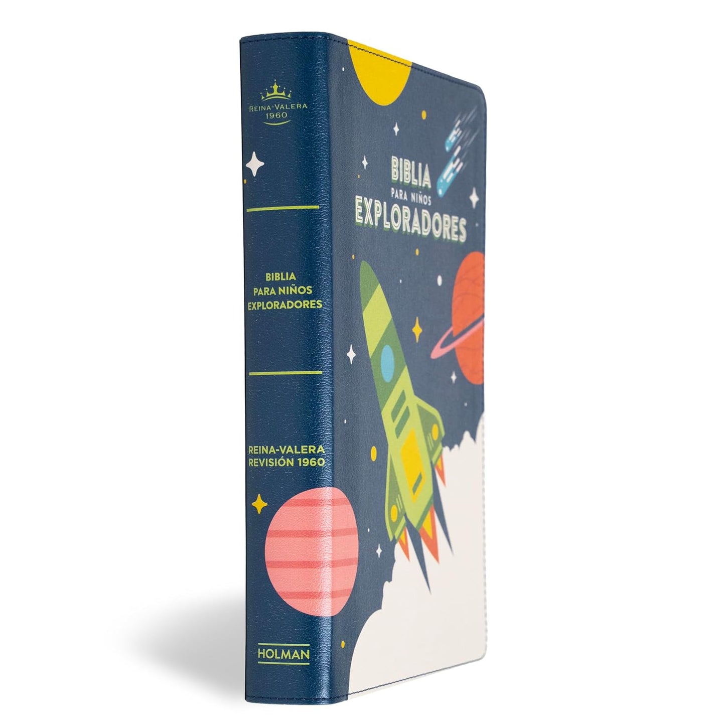 Biblia para Niños Exploradores | RVR 1960 | Azul cósmico | Símil piel | Ilustrada a color | Letra 9.5 pts