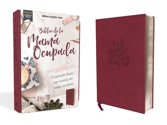 Santa Biblia | RVR60 | Mamá Ocupada | Leathersoft magenta | Palabras de Jesús en rojo | Comfort Print