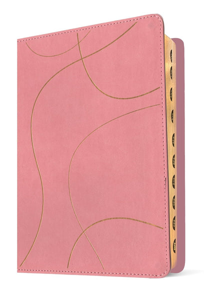 Biblia de Estudio del Diario Vivir para Jóvenes | NTV | Rosa pastel | SentiPiel con índice | Letra grande roja | Con Filament App