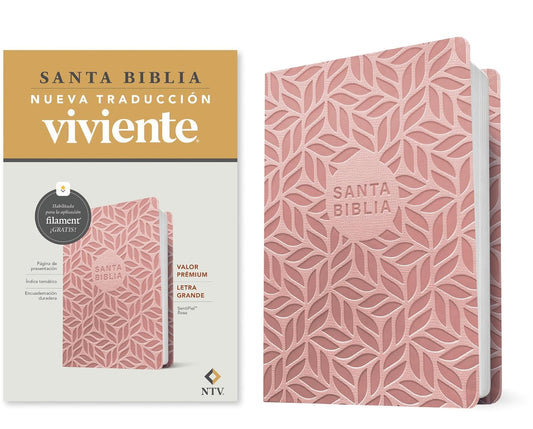 Biblia | NTV | Letra grande | Filament | SentiPiel rosa