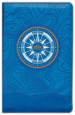 Biblia Aventura | NBLA | Interior a color | Leathersoft azul | Con cierre
