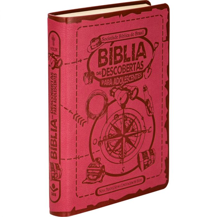 Bíblia das Descobertas para Adolescentes | Capa Rosa | Couro Sintético