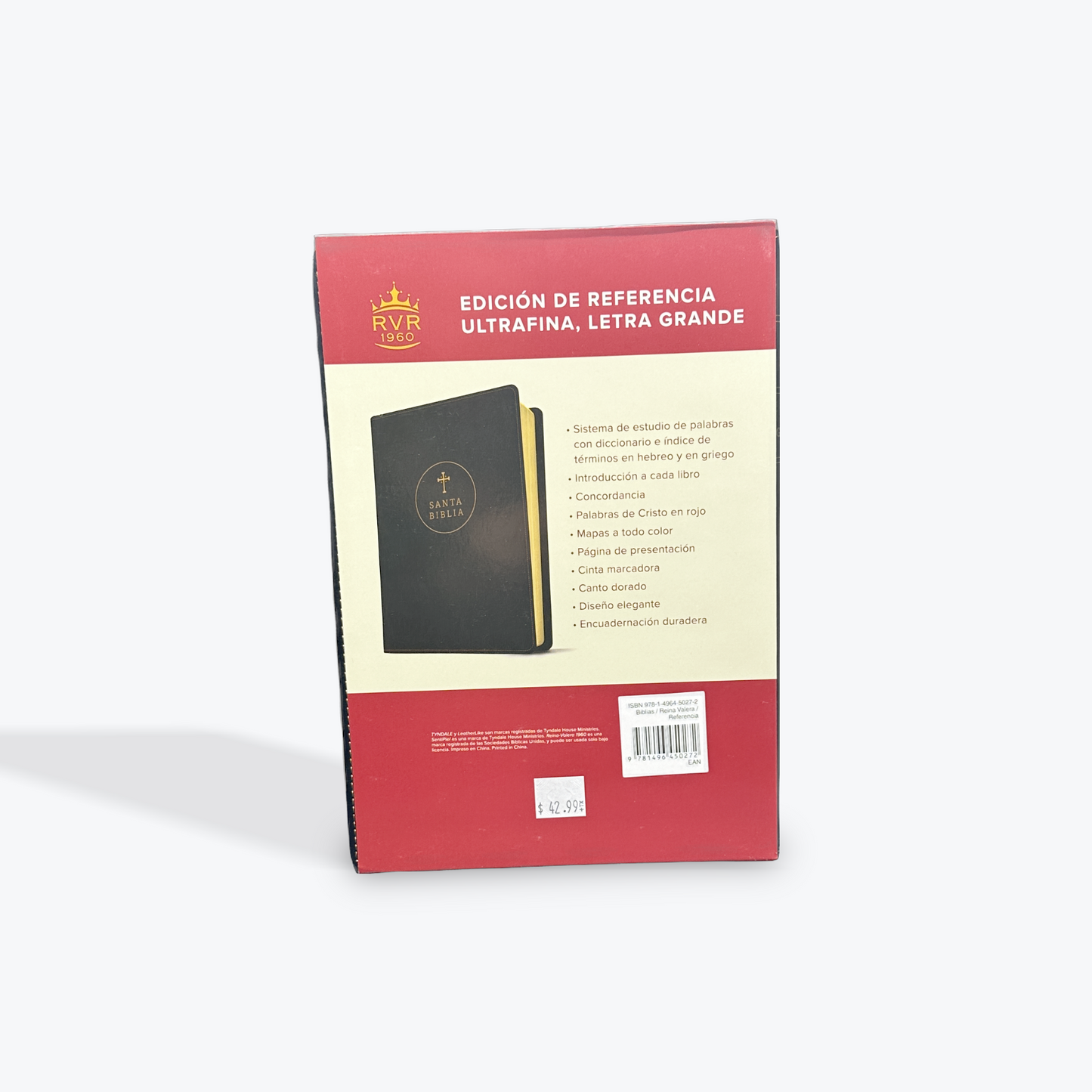 Santa Biblia | RVR 1960 | Letra grande | Ultrafina | SentiPiel con índice | Edición de referencia