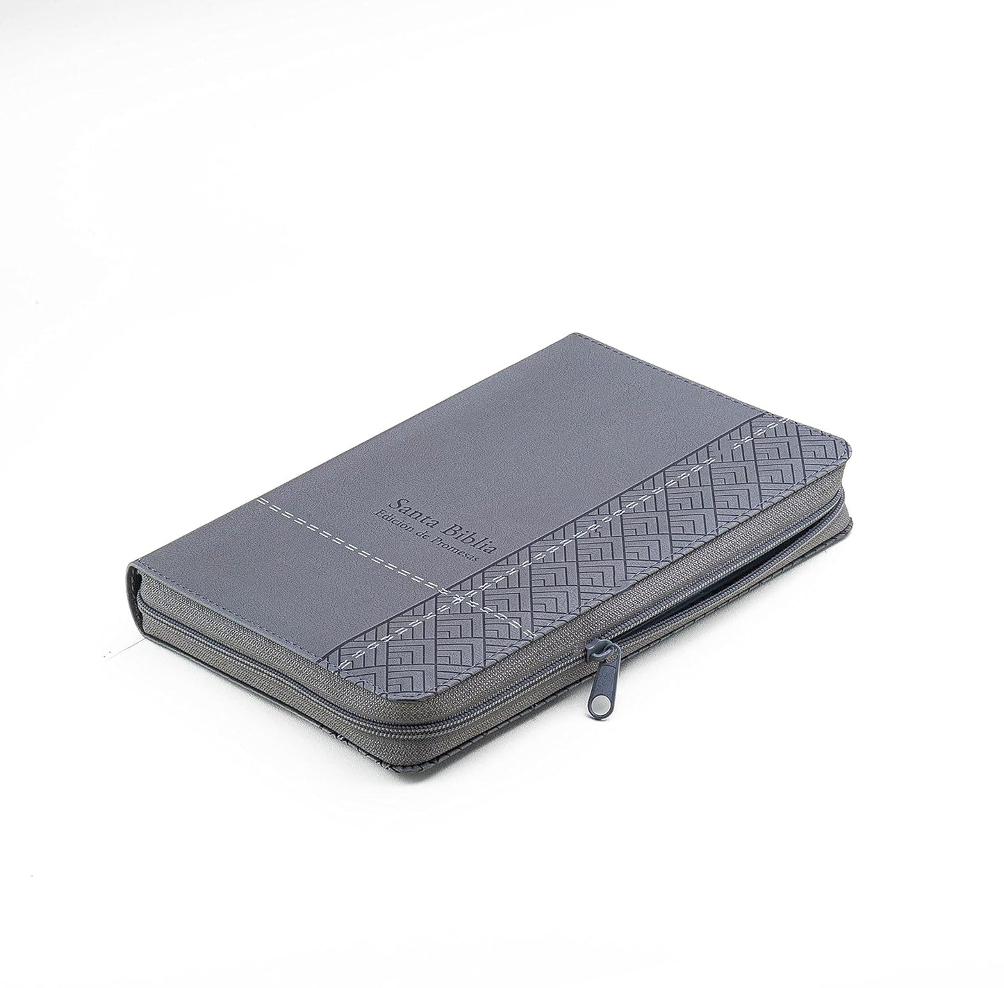 Santa Biblia de Promesas | RVR1960 | Letra Grande | Tamaño Manual con  Cierre  | Gris