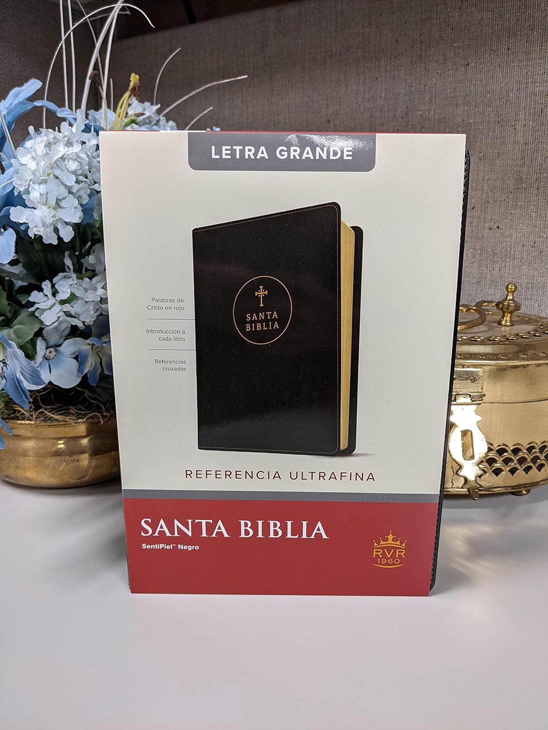 Santa Biblia | RVR 1960 | Ultrafina | Letra grande | Negra | Edición de referencia