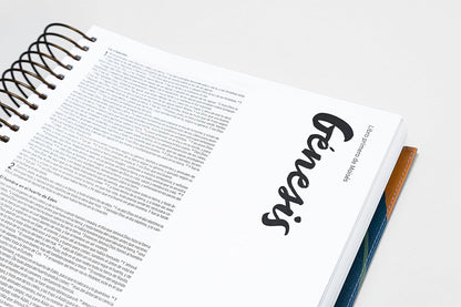 Biblia para ilustrar | Reina Valera 1960 | Símil piel floral | Margen creativo | Espiral metálico