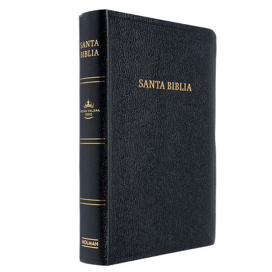 Santa Biblia | RVR 1960 | Letra gigante | Negro | Imitación piel | Con índice