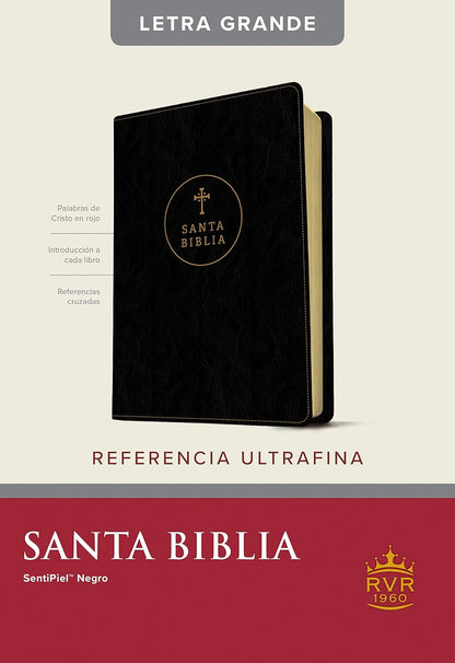 Santa Biblia | RVR 1960 | Ultrafina | Letra grande | Negra | Edición de referencia