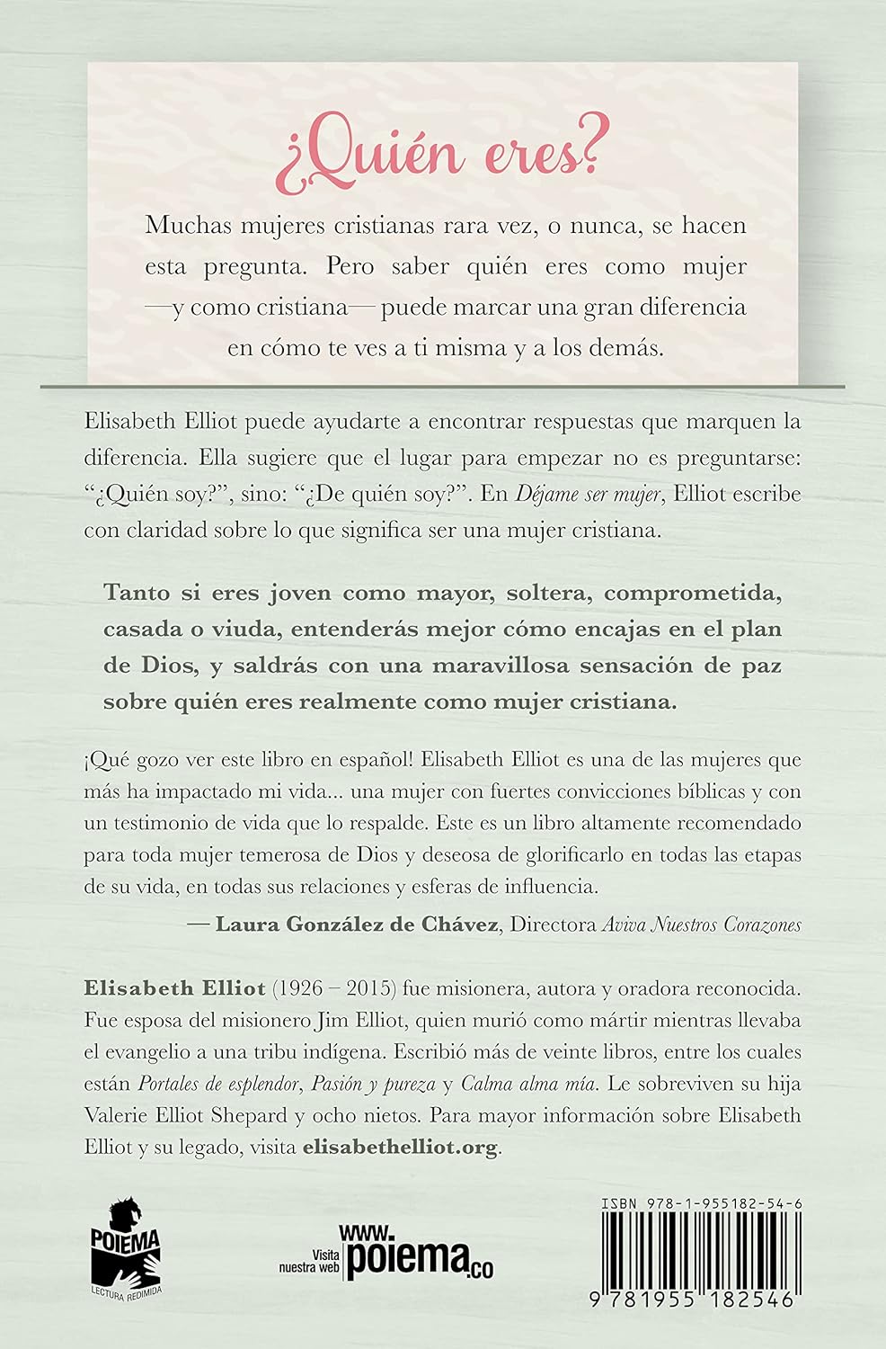 Déjame ser mujer | Elisabeth Elliot