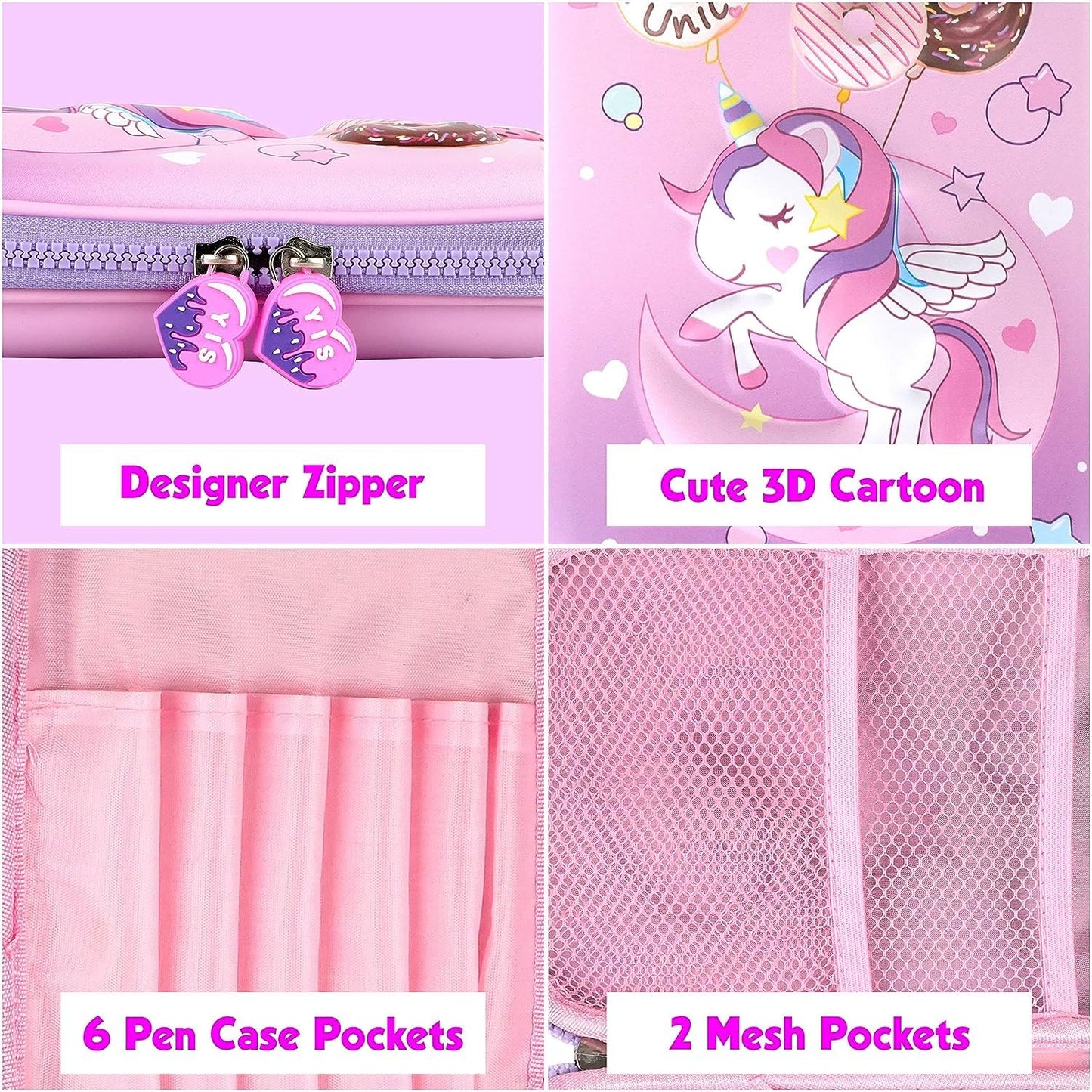 Cartuchera infantil unicornio | Rosa