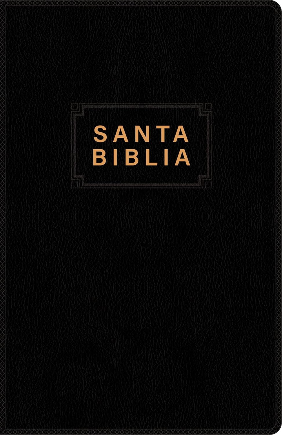 Biblia Sagrada | NTV |  ViniPiel negro | Letra roja | Español