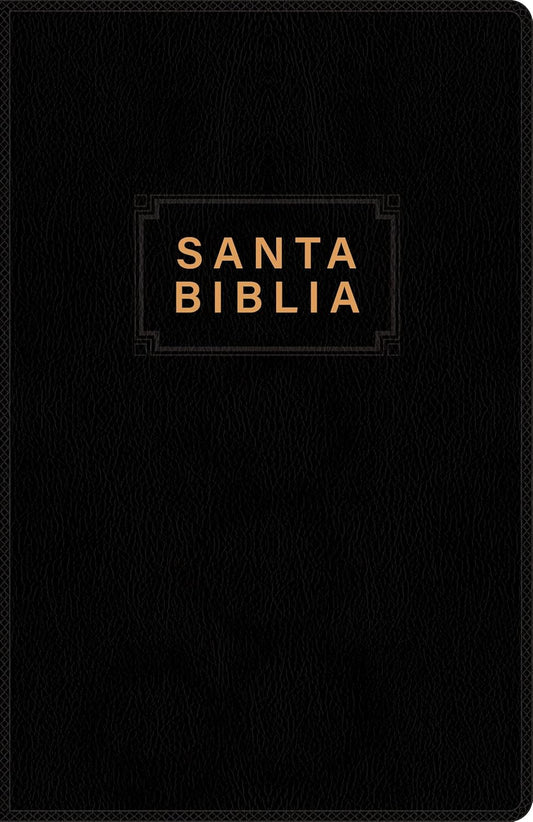 Biblia Sagrada | NTV |  ViniPiel negro | Letra roja | Español