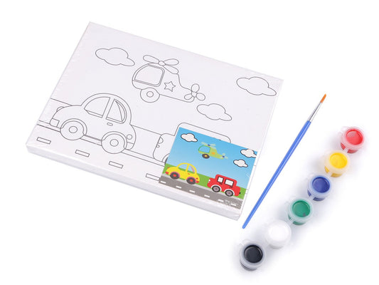 Kit de Pintura con Acuarelas | Tela para Colorear
