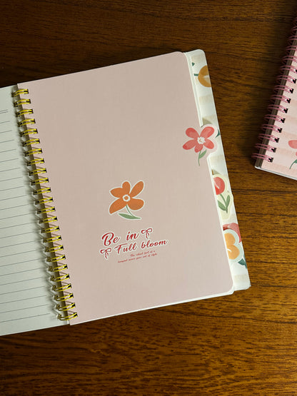 Cuaderno floral amarillo | Espiral