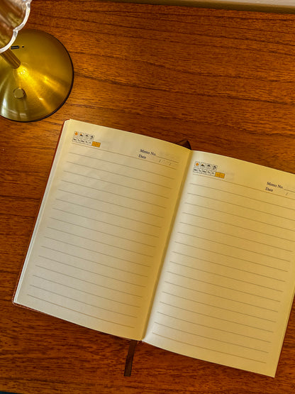 Cuaderno estilo Moleskini | Marrón caramelo | Cierre elegante | 100 hojas