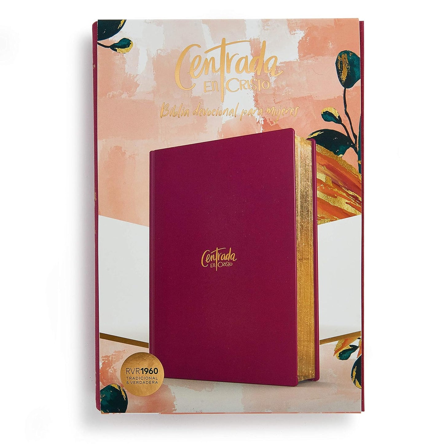 Biblia devocional para mujeres | RVR 1960 | Centrada en Cristo | Tapa dura granada | Letra 9.5 pts | 365 devocionales