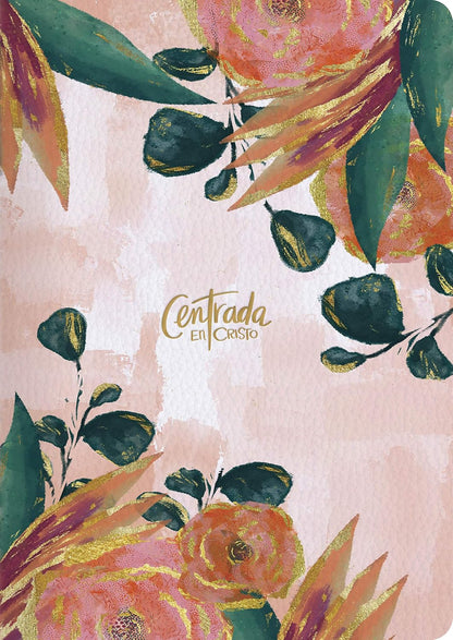 Biblia Devocional Centrada en Cristo | RVR 1960 | Floral símil piel con índice | 365 devocionales