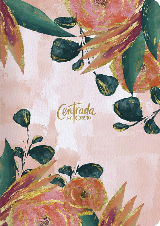 Biblia Devocional Centrada en Cristo | RVR 1960 | Floral símil piel con índice | 365 devocionales