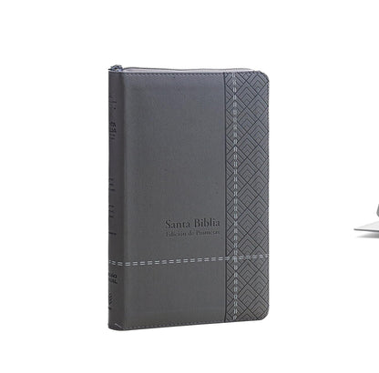 Santa Biblia de Promesas | RVR1960 | Letra Grande | Tamaño Manual con  Cierre  | Gris