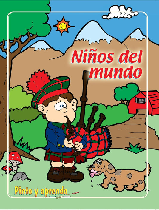 Pinto y Aprendo | Niños del Mundo | Libro para colorear | Principios bíblicos