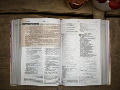 Biblia de Estudio para la Mujer | NVI | Leathersoft y tela lila | Comfort Print